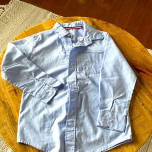 Boys size 7 light blue button down